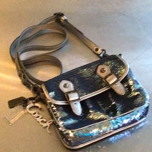 NWT Coach Poppy Sequined Field bag/ cross body. SPECIAL EDITION